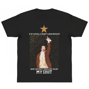 Alexander Hamilton Christmas T-Shirt Hamilton Fan Exclusive Korean Loose Fit Casual Top Broadway Fan Wear Musical Star Tee y2k cotton fashion Streetwear