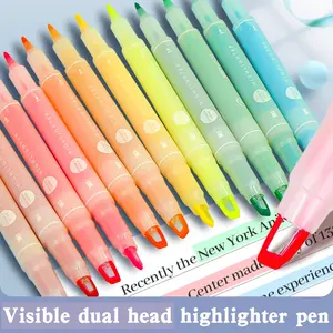 5-Pack/25-Pack Dual-Ended Fluorescent Markers, Window Highlighter Pens for Daily Use, Office & School Supplies, Student Essentials, Dual Tip Highlighter