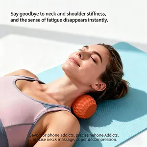 Portable Rechargeable Peanut Massage Ball with Heat Vibration, Deep Tissue Muscle Relaxer for Neck, Shoulder, Back Legs, Usb Rechargeable Massagers