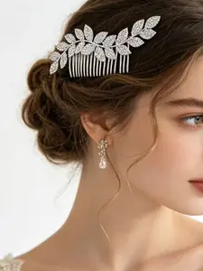 Best Selling Sparkly Leaf Hair Comb, Ideal for Weddings and Parties, Elegant Accessory for Special Occasions, Trendy Hairstyling Tool