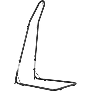 Black Balanço Suspenso Hammock Stand for IAdjustable Door/Outdoor Patio Yard