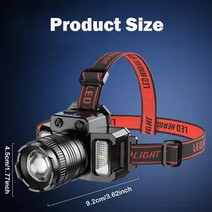 Led Headlamp, Usb Rechargeable Waterproof Headlamp for Exploration, Outdoor Camping Supplies, Camping, Camping Essentials