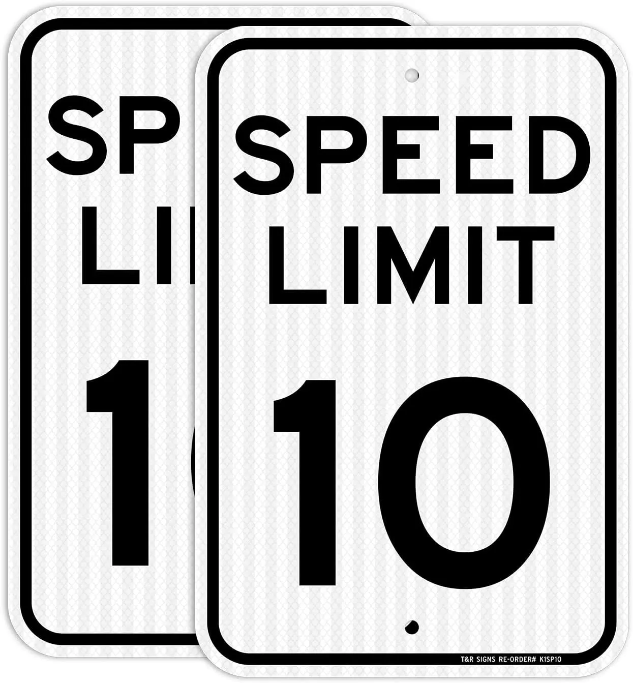 (4 Pack) Speed Limit 5 MPH Sign, Slow Down Sign, Traffic Sign, 16" x 12" Engineer Grade Reflective Sheeting, Rust Free Aluminum, Weather Resistant, Waterproof, Fade Resistant, 2 Pre-drilled Holes