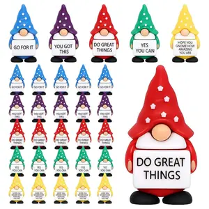 25PCS Mini Rubber Gnome Toys – Positive Motivational Gift Figurine Set