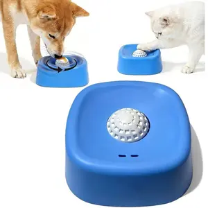 Calming Licking Bowl for Dogs and Cats, Anti-Slip Slow Feeder with Rotating Lick Ball, Suitable for Liquids and Wet Food