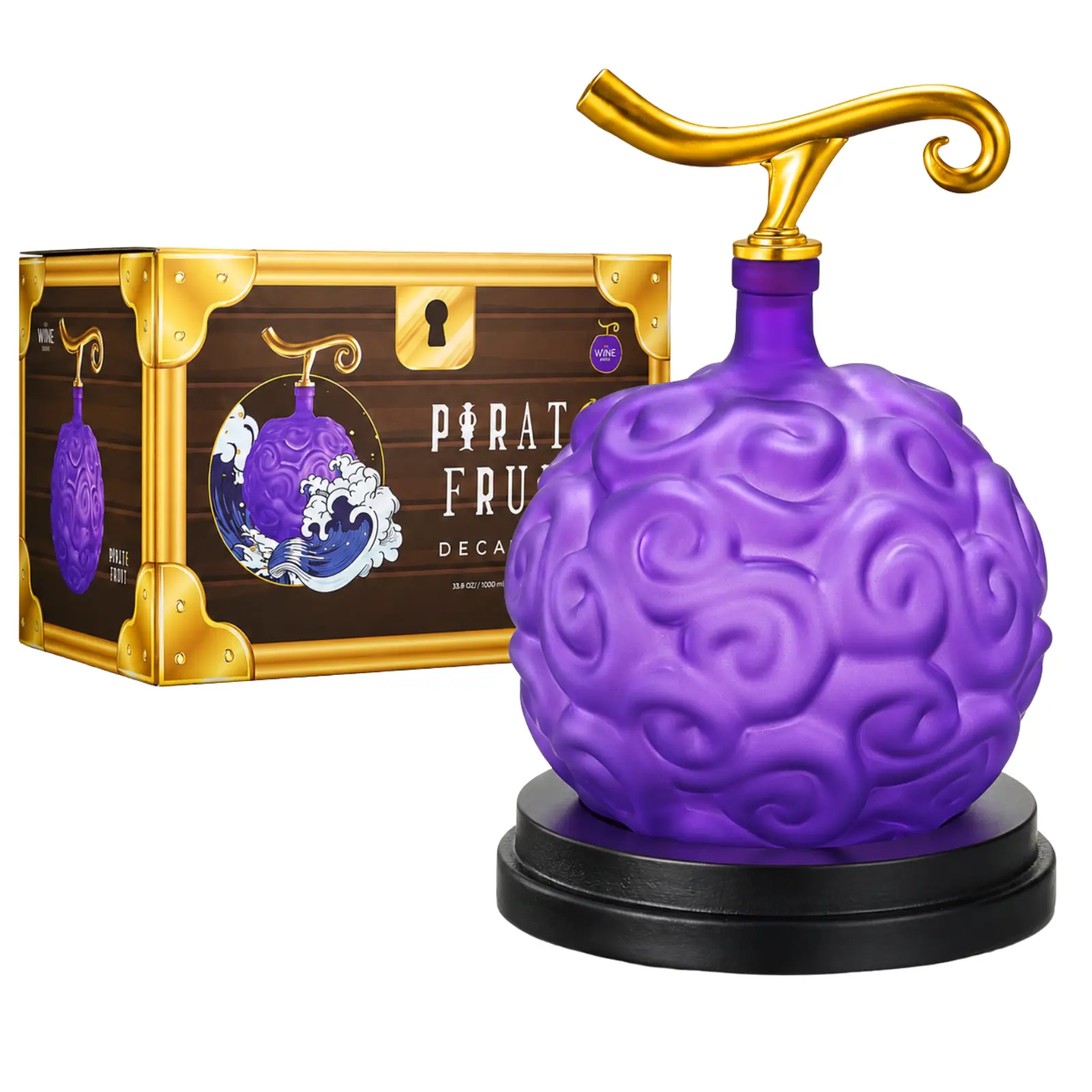 Fruit Whiskey Wine Decanter 34 Oz Anime Pirate Devil Colored Barware Anime Merch Purple Gold Fruit O
