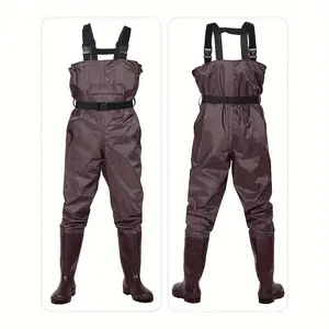 Fishing Waders with Boots 3-Ply Thickened 700D Nylon Bootfoot Chest Waders for Men Women, Fishing Boot