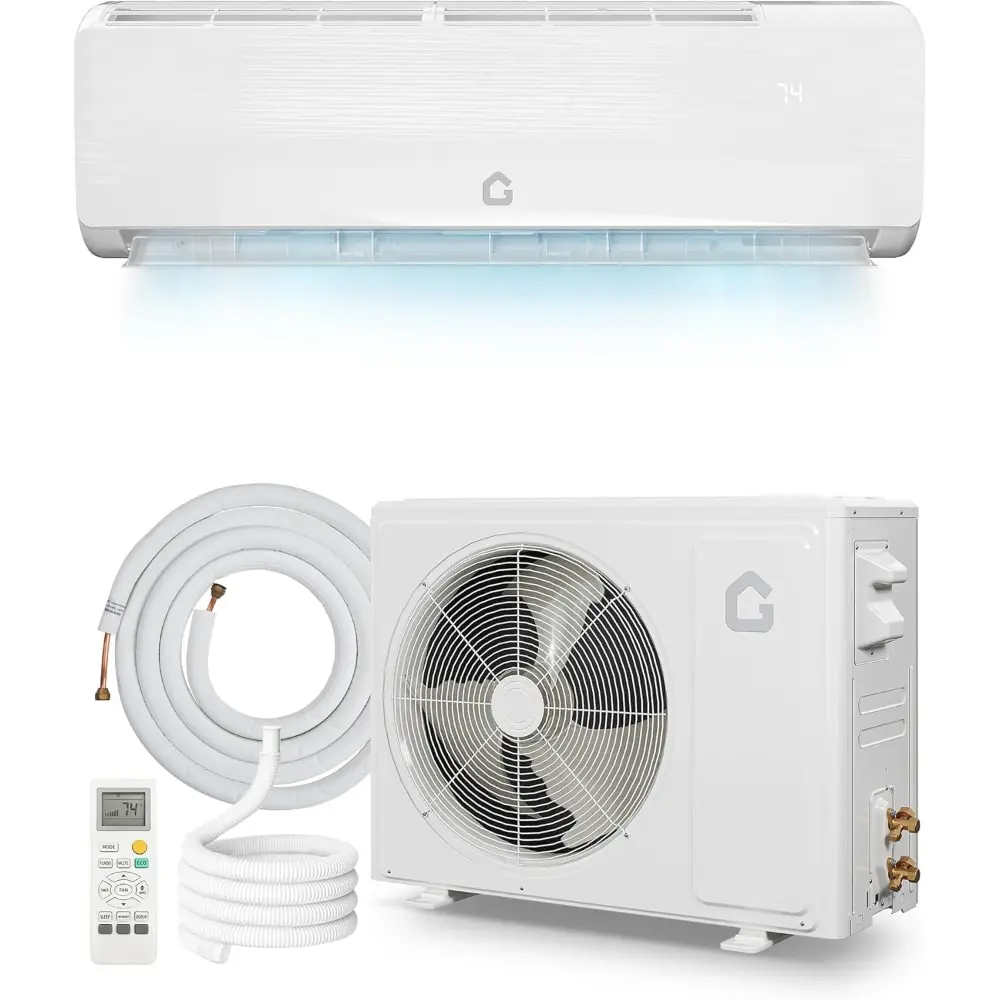 12000 BTU Split Type Aircon - 19 SEER2 Ductless Inverter Mini Split AC with 115V Heat Pump System, Cools Up to 750 Sq. Ft, White