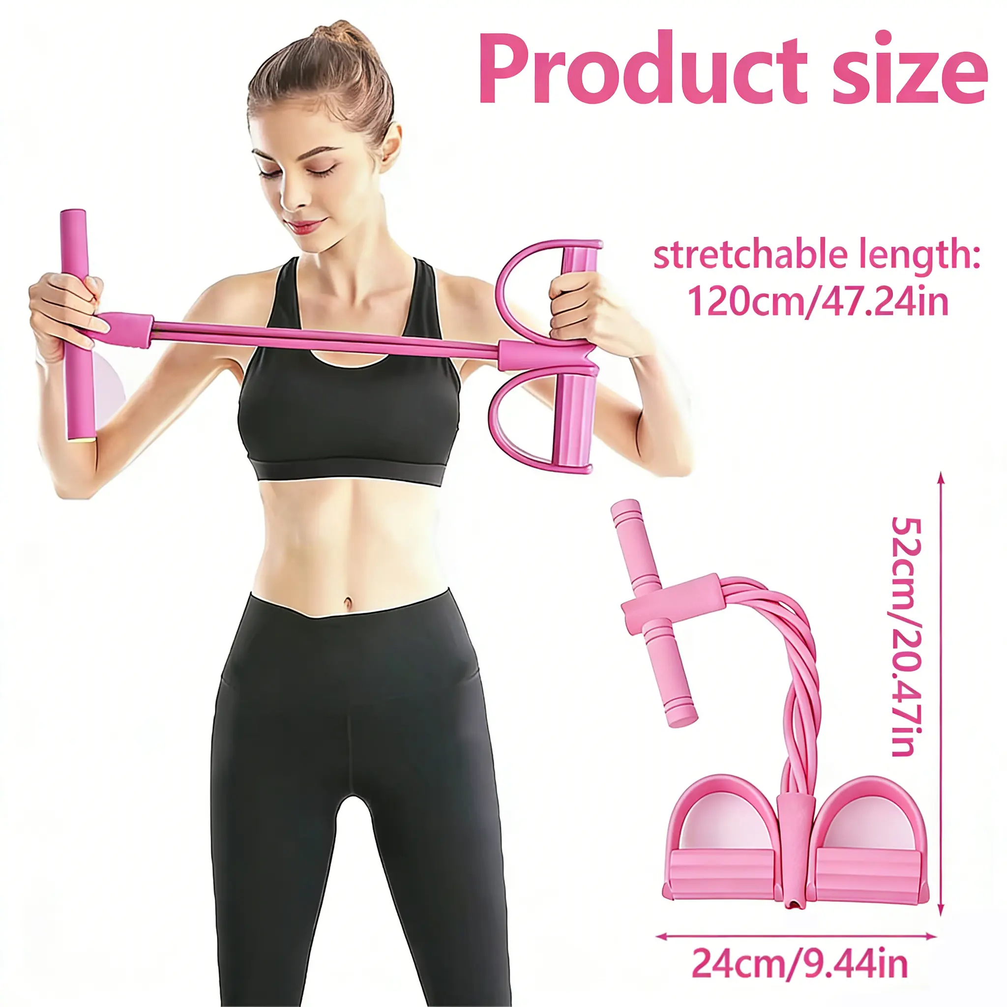 Multifunction Pedal Resistance Band | Portable Foot Pedal Exerciser for Full-Body Home Workout, Stretching, Fitness Training & Abdominal Exercise | Adjustable & Durable Elastic Sport Band,Mother's Day Gifts