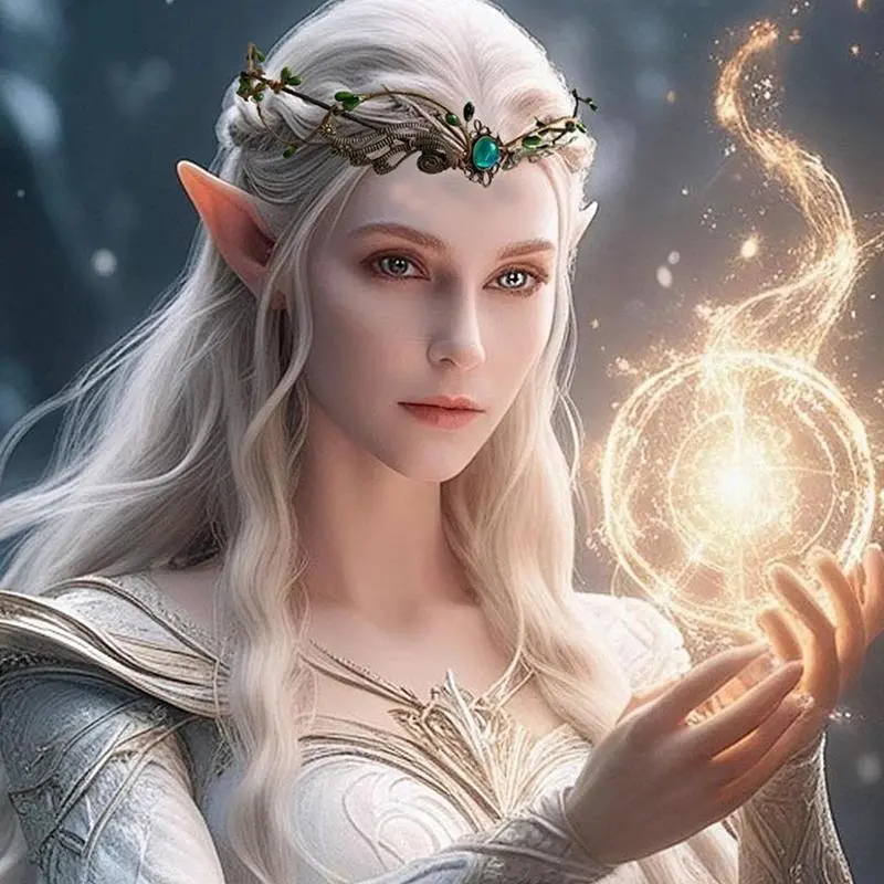 Enchanted Forest Fairy Leaf Crown Headpiece - Delicate Women's Costume Accessory For Cosplay Halloween Elf Princess