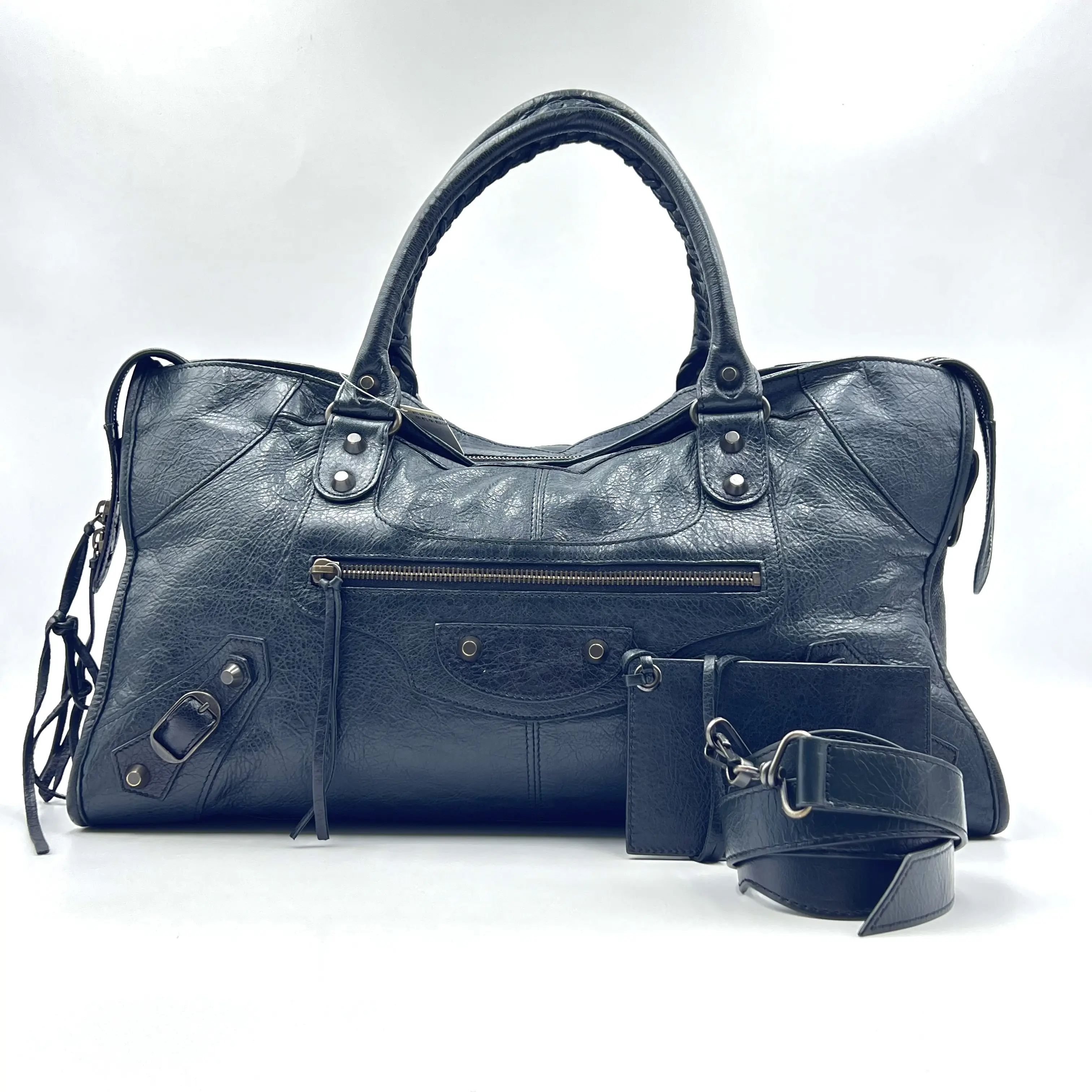 Pre-owned Balenciaga Leather Crossbody Bags Classic City Motorcycle Bag in Black Leather