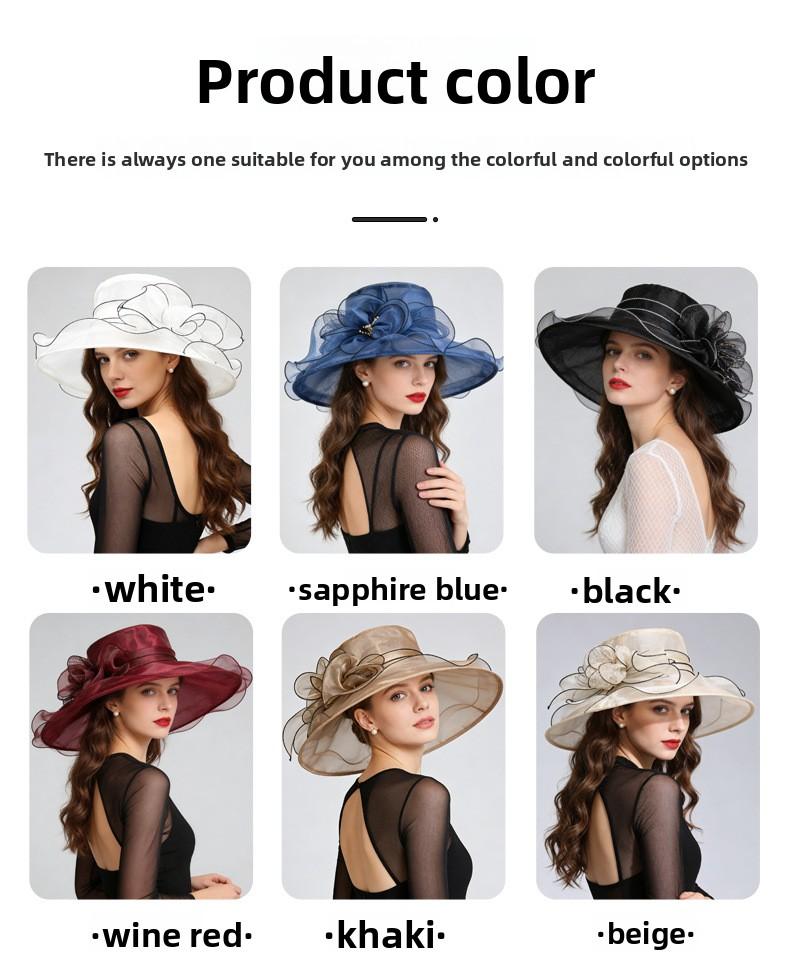 Women's Organza Church Kentucky Derby Fascinator Bridal Tea Party Wedding Hat