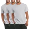3 Pack Men's Classic Fitted Soft Cotton Round Neck Short Sleeve T-Shirts - Regular/Big & Tall Sizes S-3XL - Breathable Crew Neck Tee for Workout, Running, Casual Wear
