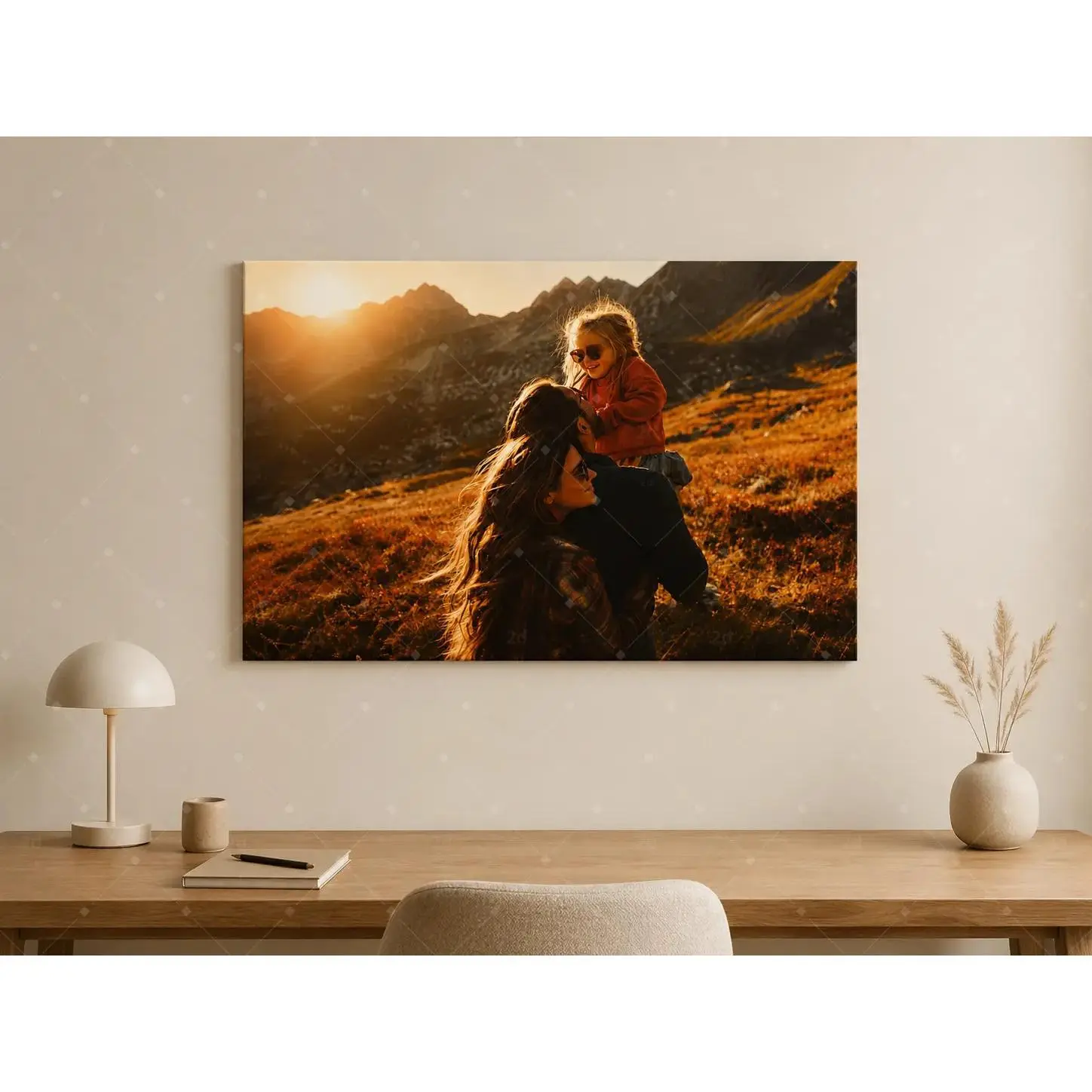 Personalized Photo Canvas Wall Art, Custom Family Picture Poster Print, Upload Your Favorite Photo, Bedroom Living Room Entryway Wall Decor, Memory Gift for Couple Family Housewarming, Unframed Canvas Poster or Framed Canvas Wrap