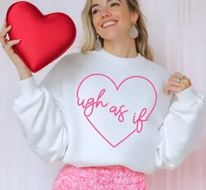 Ugh As If Single Color Screen Print - Hot Pink Ink