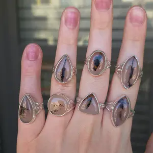 Montana Agate Sterling Silver Rings