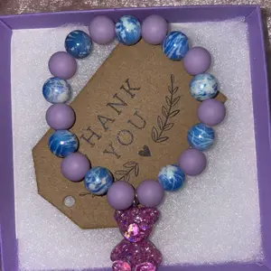 Purple gummy charm bracelets Female