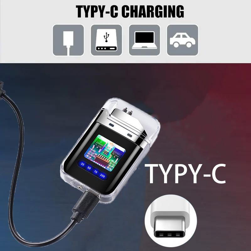 Windproof Electronic Lighter, Usb Rechargeable,(Does not contain electricity) Compact And Portable, Ideal For Camping, Travel, Wilderness Survival, Candles, Aromatherapy, And Outdoor Adventures. Stylish Design And Robust Construction. Camping Gear.