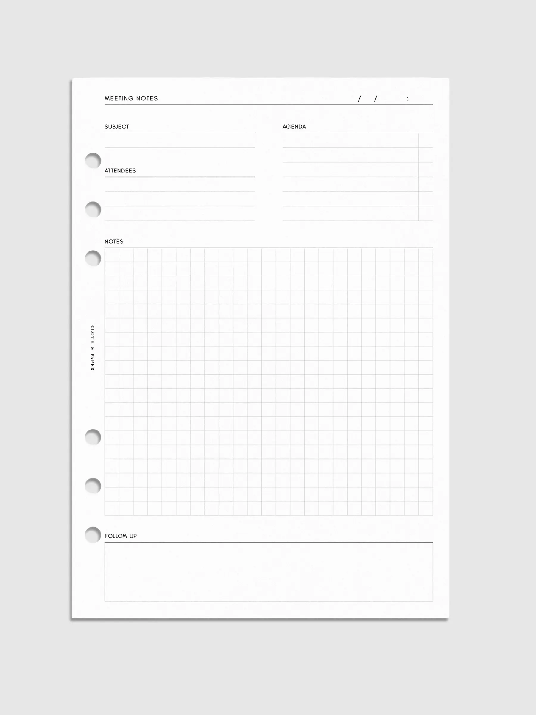 Meeting Notes Planner Inserts Meeting Notes Planner Inserts