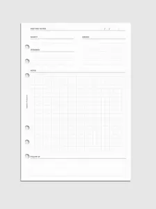 Meeting Notes Planner Inserts