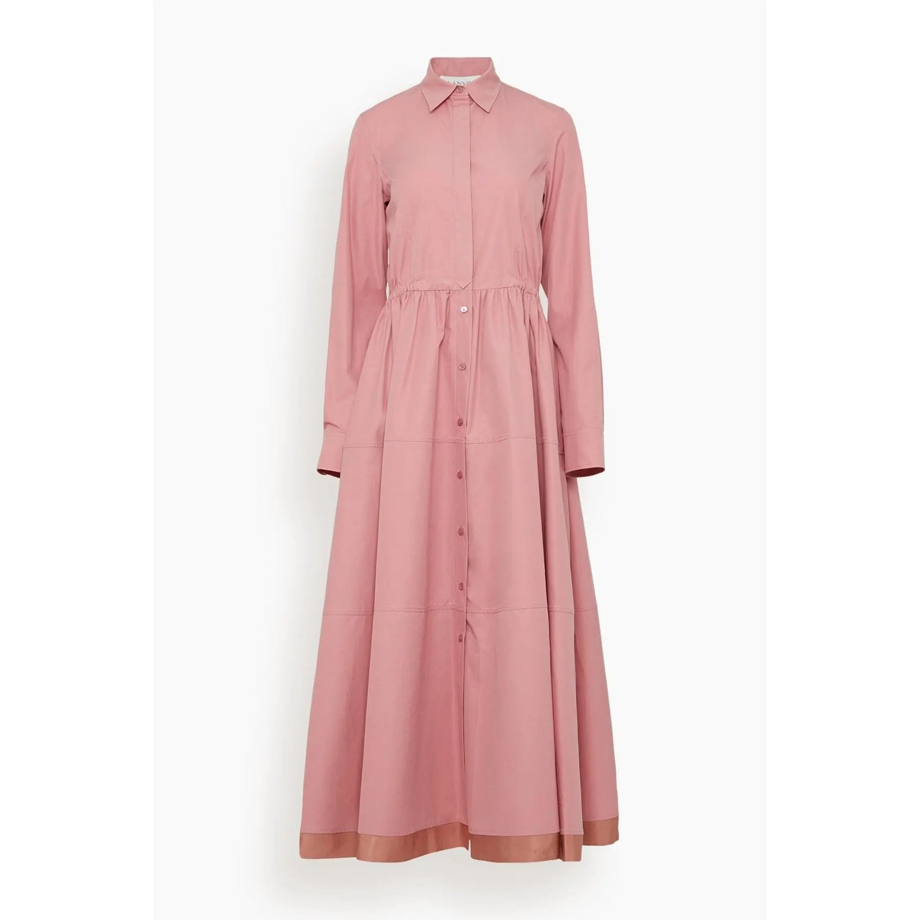Midi Shirt Dress in Dusty Pink