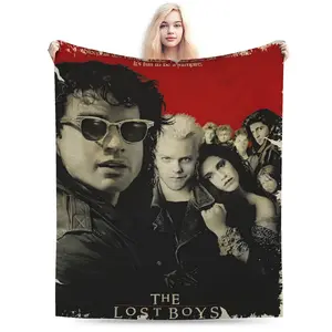 A cartoon lost boy printed blanket, soft microfiber machine washable, versatile home furnishings suitable for sofa, travel, office and camping