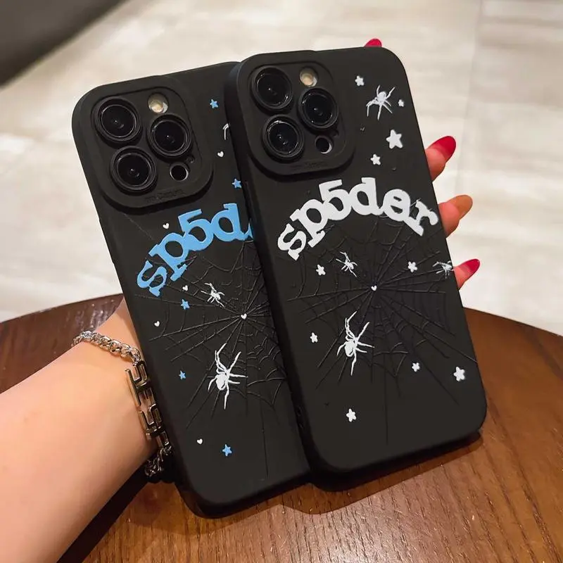 Dark Spider Web Design Tpu Anti-Drop Phone Case Soft Full Coverage for iPhone 17 Pro Max 16 Pro 15 14 Plus 13 12 11 Pro Max Plus & Samsung S21-S26 Series Casing Creative Gift with Unique Pattern and Durable TPU Protection Protective, Accessories, Smartpho