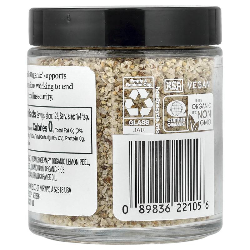 Simply Organic Finishing Salt, Citrus Rosemary , 2.58 oz (73 g)