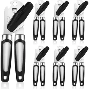 6 count Manual Can Opener Bulk with   Smooth Edge Multifunctional Kitchen Gadget Handheld Openers Large Handheld Knob Can and Bottle  for Dorm Kitchen Essentials Gifts