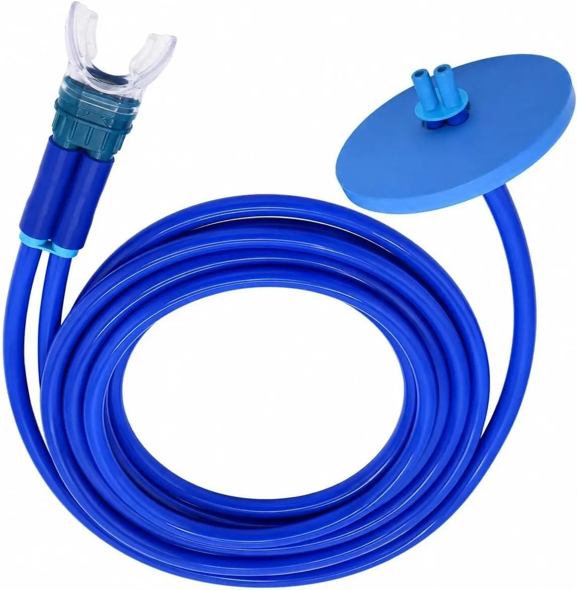 Dual-Tube Snorkel Set with Anti-Choke Valve & Soft Silicone Mouthpiece - Leak-Resistant for Pool Training, Surface Swimming & Recreational Use