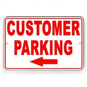 Aluminum Parking Left Arrow Sign for Home Business Store Parking Management Towing Enforced Durable Long Lasting Office Shop