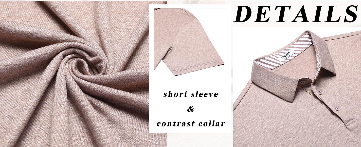 COOFANDY Men's Shirts Golf Polo Shirts Short Sleeve Moisture Wicking Basic Tee Summer Casual Polo Shirts
