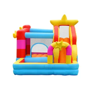 Jumping Dear Star Themed Inflatable Bounce House Durable Sewn with Extra Thick Bouncy Castle for Outdoor and Indoor Kids Fun Activity, With Blower
