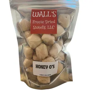 Honey O’s  Honey Almond Flavored Delicious Freeze Dried Puffs. Healthy Snack For The Whole Family japan candy