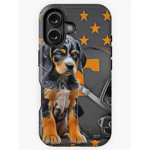 Tennessee Bluetick, Orange Stars Phone Case Protection, Shockproof For IPhone 17-12, Pro Max, Pro Plus, and Samsung S25 24 23 Safety Case