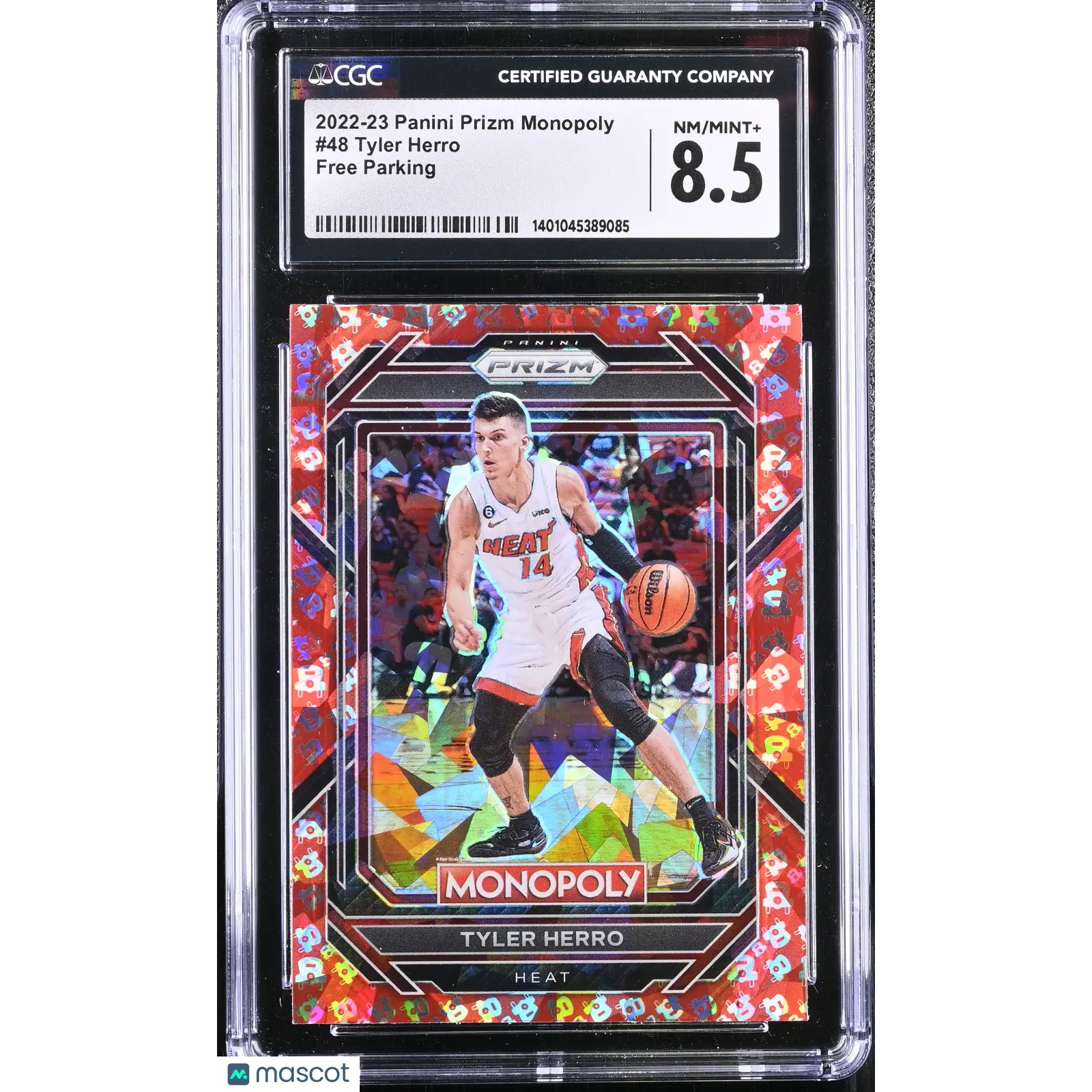 Tyler Herro CGC 2022 Prizm Monopoly #48 Free Parking Basketball 8.5