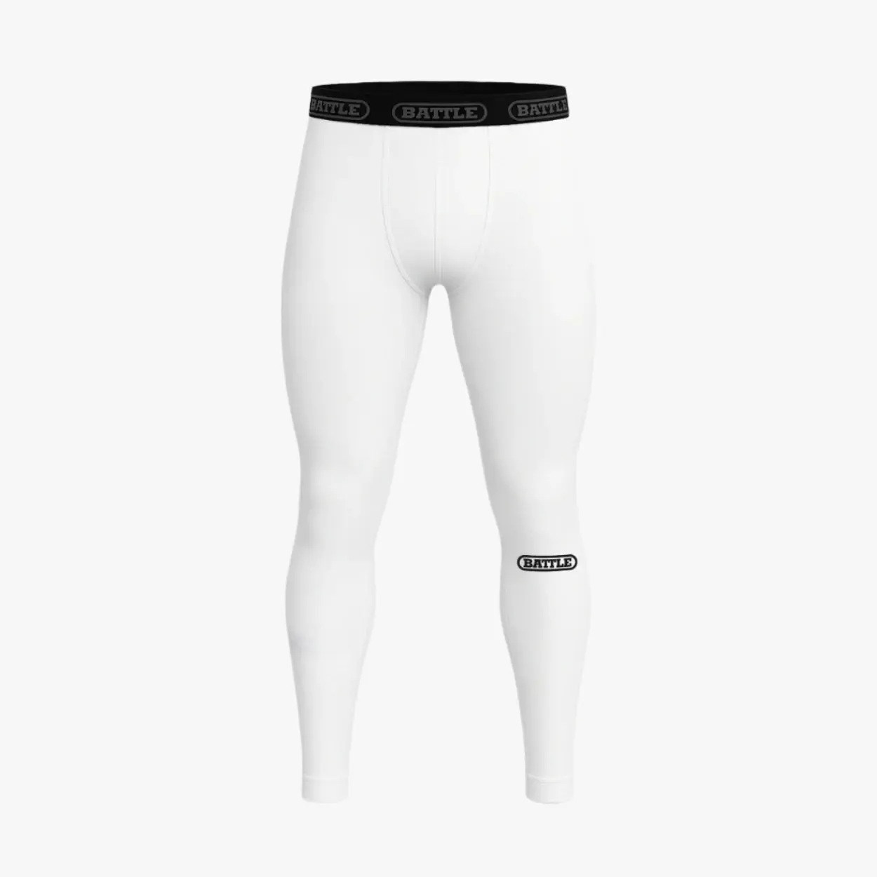 Battle Full Compression Tights - White Football Leggings with Four-Way Stretch & Anti-Odor Technology for Adult S-XXXXL