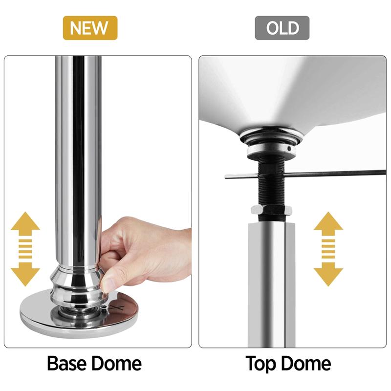 【Heavy Duty】Yaheetech Professional 45mm Portable Chrome Dance Pole, with 2 Modes Spinning Static Dancing Pole For Home Portable Removable Home Dancing Pole, Height Adjustable 7'-9' 【Heavy Duty】Yaheetech Professional 45mm Portable Chrome Dance Pole, with 2 Modes Spinning Static Dancing Pole For Home Portable Removable Home Dancing Pole, Height Adjustable 7'-9'