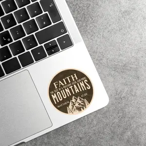 Faith Can Move Mountains Waterproof Sticker