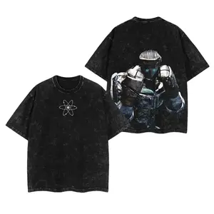 Atom - Real Steel Menswear Gift for movie fans Top Apparel Classic Oversized Seamless Simple Straight Man designer shirts Men's Regular Fit Floral Print Tee