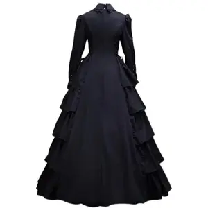 Medieval Victorian Dress Halloween Costumes for Women Halloween Renaissance Gothic Lace Queen Princess Dress