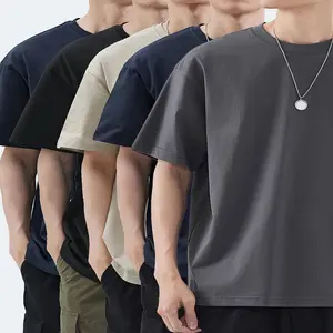 5 Packs, 100% Cotton T-shirt - Casual Round Neck Short Sleeved T-shirt, Classic Dark Color Combination Set. Men'S And Women'S Holiday Gifts