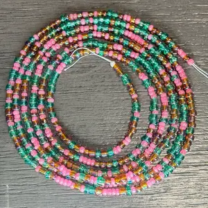 Strawberry kiwi tie on waistbeads