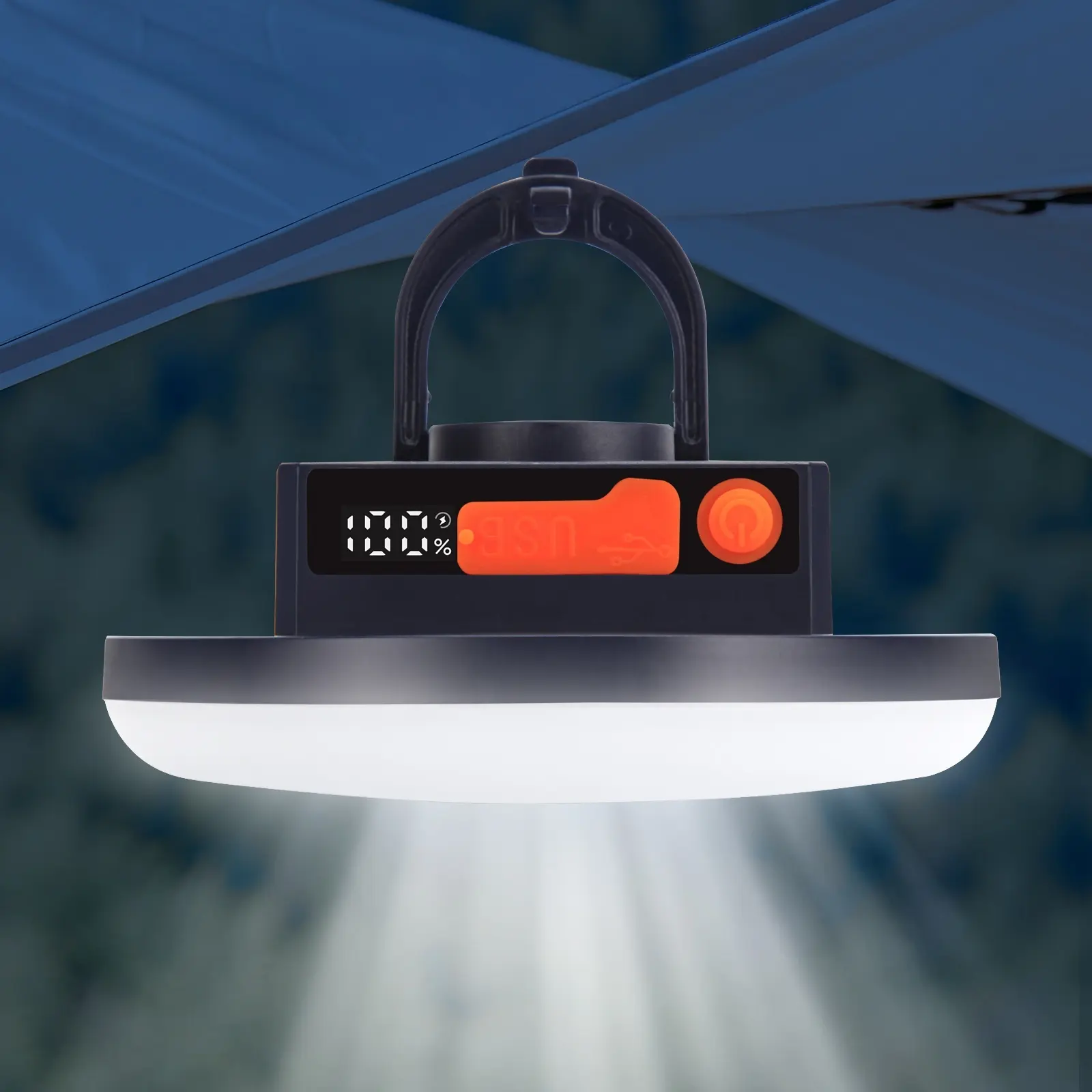 Portable Rechargeable LED Camping Lantern，Portable Rechargeable LED Outdoor Light, Camping Tent Lamp High Lumens Rechargeable Tent Lamp Hanging Hook for Outdoor Hiking, Camping, Outage, Hurricane, Emergency，Night Maintenance Work, Emergency Lanterns