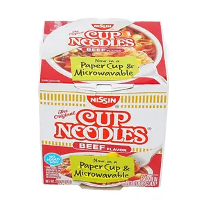 NISSIN Original Beef Cup Noodles - Instant Noodles, 2.25oz