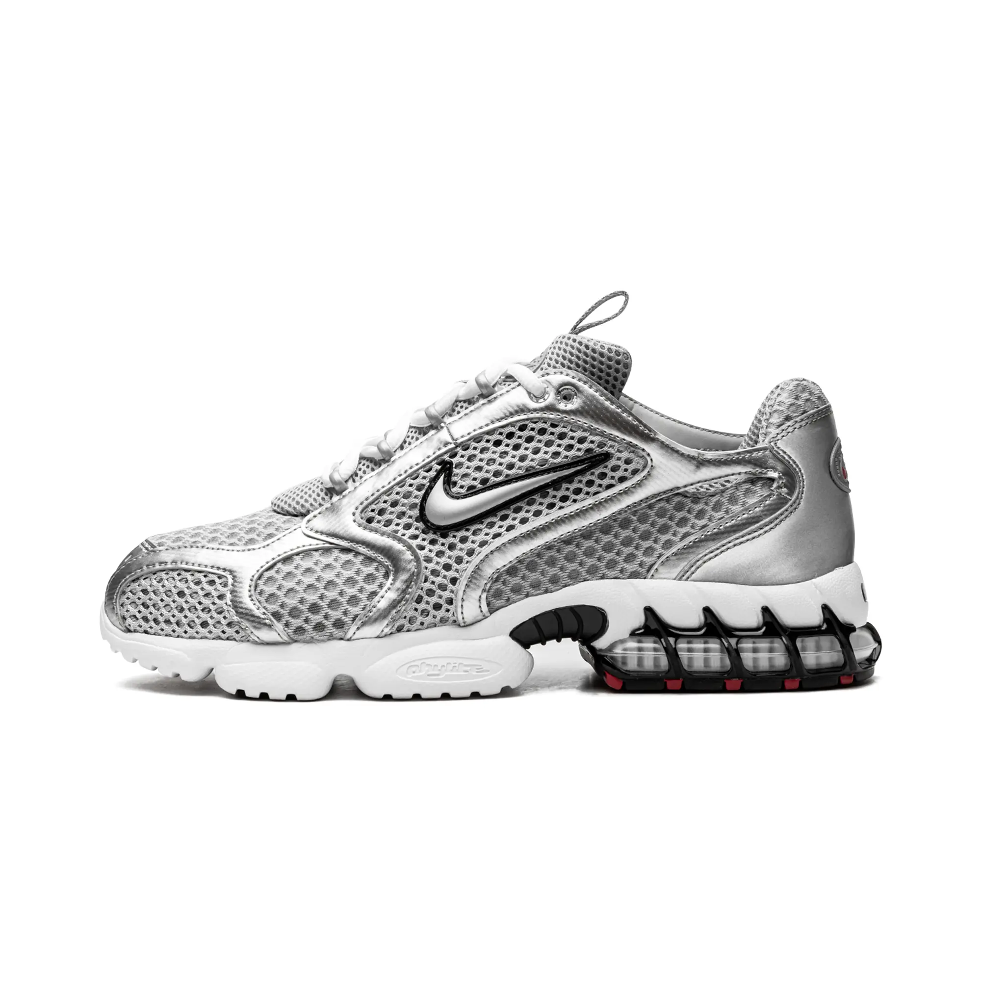 NIKE Air Zoom Spiridon Cage 2 Retro Runner Shoe, Black-Green-Silver Sports Footwear, Style Code CJ1288-001