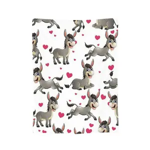 Funny donkey blanket - cute cartoon merch cozy print Flannel Fleece soFt warm blanket giFts For women, men and girls, boys, 50×40