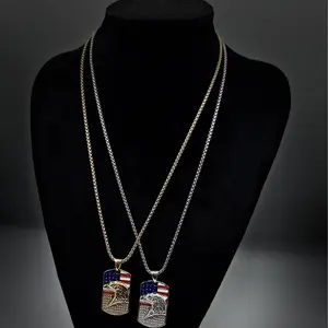 AMERICAN EAGLE NECKLACE and PENDANT -18K GOLD PLATED NON-FADE LUXURY NECKLACE