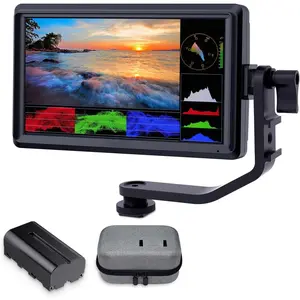 FW568 V3 6 inch FHD 450nit DSLR Camera Field  with F550  2200mAh and Carry Bag, Waveform LUTs Video Peaking Focus Assist 1920x1080 IPS 4K HDMI 8.4V DC Input Output