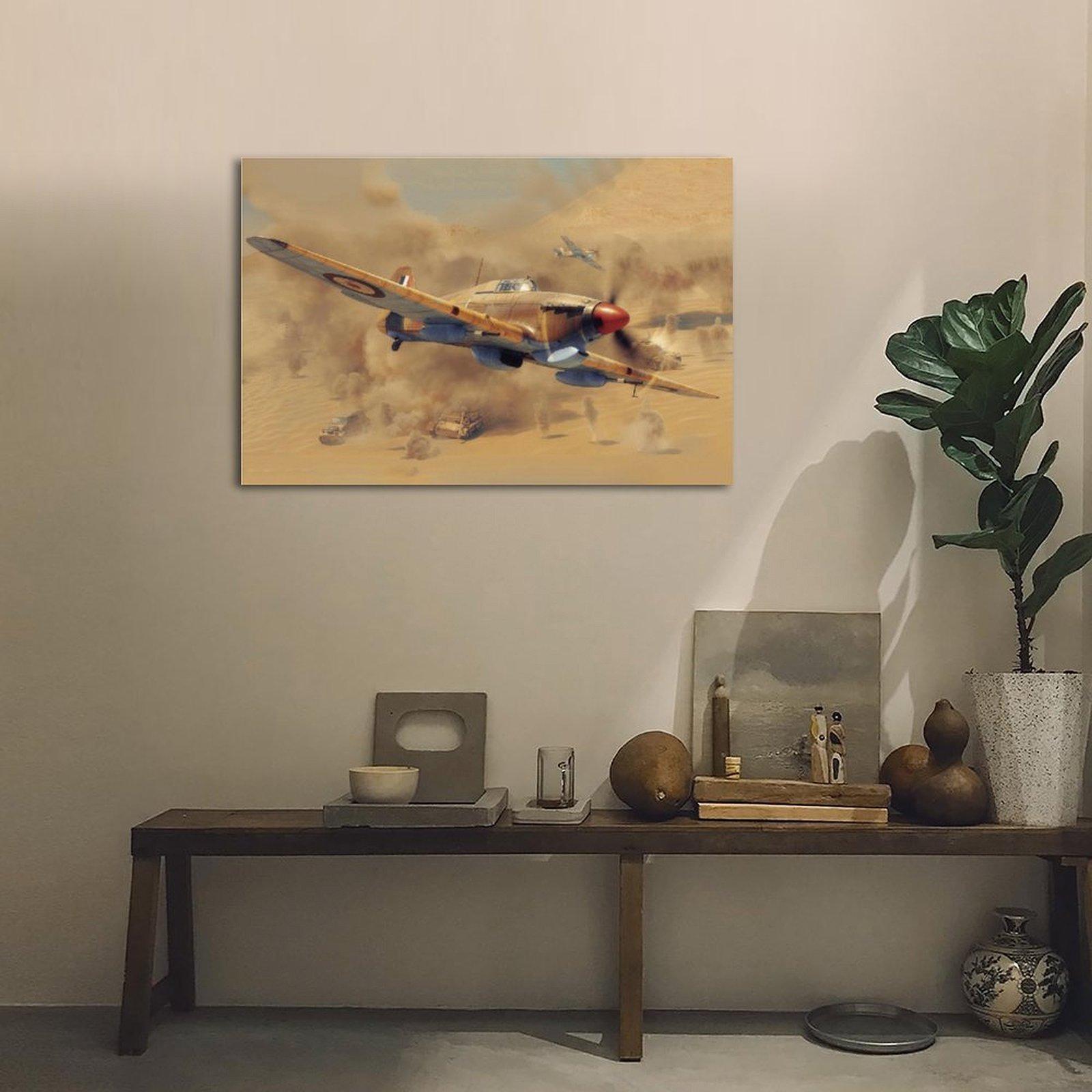Military Fighter Poster for WW II Hawker Typhoon Poster Decorative Painting Canvas Wall Art Picture Print Modern Family Bedroom Decor